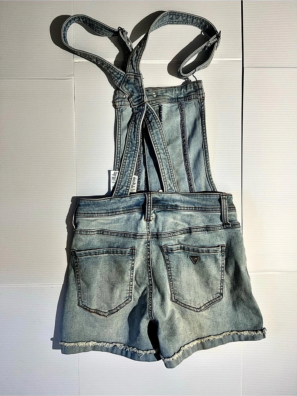 GUESS Denim Short Overalls in Blue Size Small